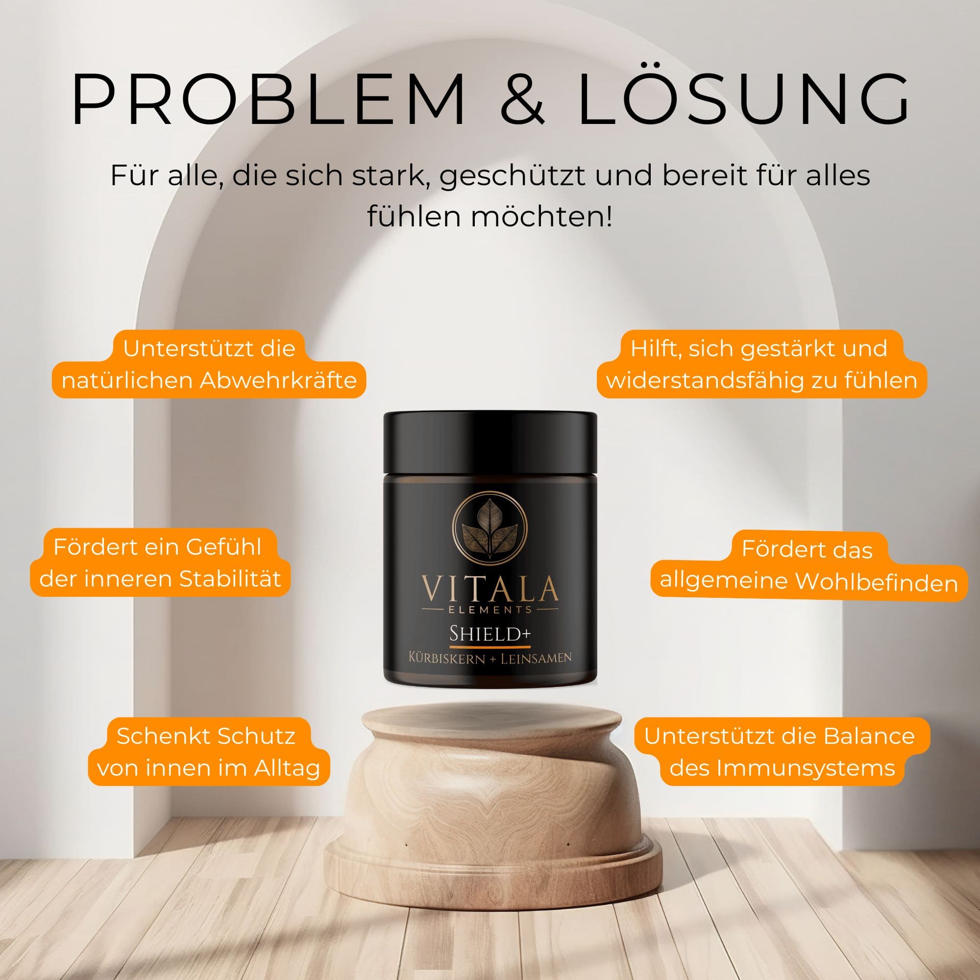 Ein geschwächtes Immunsystem oder Entzündungen können die Gesundheit beeinträchtigen. SHIELD+ wurde entwickelt, um den Körper mit wertvollen pflanzlichen Inhaltsstoffen zu versorgen, die zur Stärkung der körpereigenen Abwehrkräfte beitragen. Die natürlichen Wirkstoffe schützen die Zellen vor oxidativem Stress und unterstützen eine gesunde Immunreaktion.