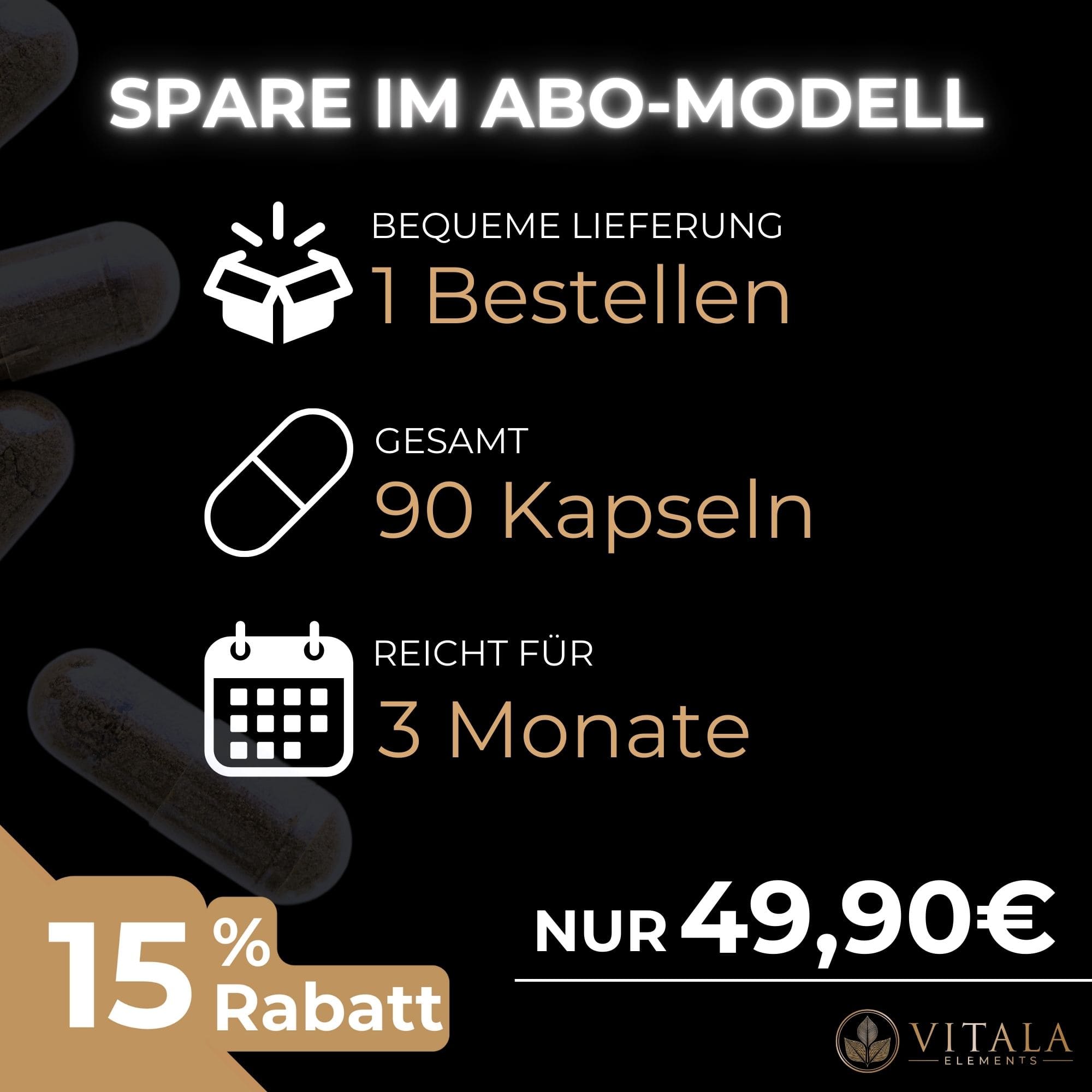 Sichere dir dein MOOD+ Abo und profitiere von exklusiven Vorteilen. Diese Nahrungsergänzung wird regelmäßig geliefert, sodass du deine tägliche Dosis Safran und Schwarzkümmel ohne Unterbrechung erhältst – für langfristige mentale Balance und Wohlbefinden. Jetzt sparen und deine Gesundheit nachhaltig unterstützen! Abonnenten profitieren nicht nur von einem besseren Preis, sondern auch von einer unterbrechungsfreien Versorgung mit diesem essenziellen Nahrungsergänzungsmittel.